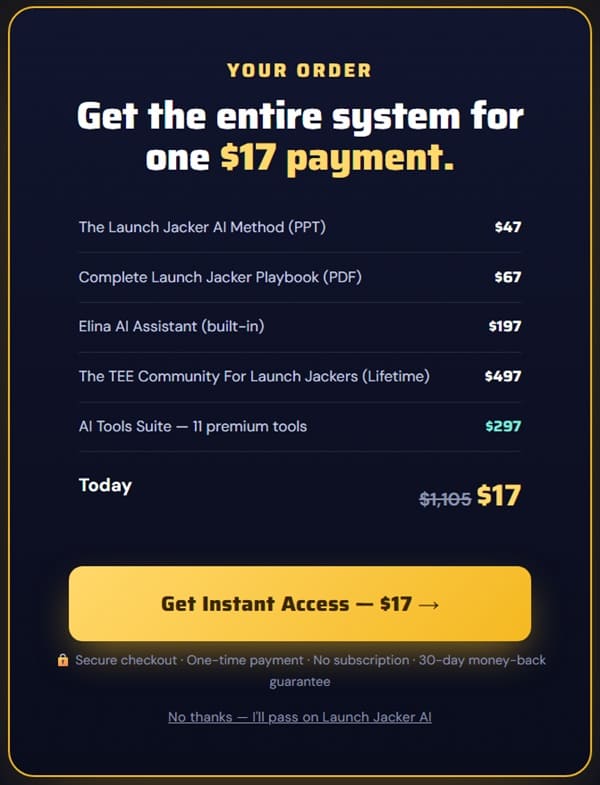 Launch-Jacker-AI-price